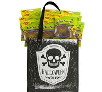 Twin Snakes 12 Bag Gift Set with Halloween Skull Bag - Fruity Jelly Sweets 154g Sharing Bags - Sweet & Sour Gummy Candy for Kids - Trick or Treat, Birthday Party Favours & Sweet Gifts