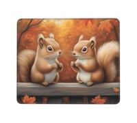 Twin Squirrels Mouse Pad - Non-Slip Rubber Base Extended Gaming Desk Mat, Full-Area Print Personalized Keyboard Mat for PC Laptop Office Home