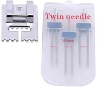 Twin Stretch Sewing Machine Needles, Double Needle Pins for Brother, Domestic Machines, 1 Set
