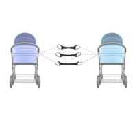 Twin Stroller Connectors Convert Two Single Strollers into Double Stroller Adapter Bar | Universal Cart Joining Kit for Side by Side Setup | Travel System Accessory