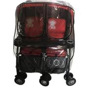 Twin Strollers Rain Cover for Quick Attachments Offering Ventilation for Baby Comfort and Clear Visibility Clear Cover