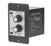Twin Timer Relay 6M Reciprocating Cycle Delay Controller High Accuracy Double Cycle Delay Relay AC220V