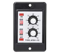 Twin Timer Relay, On Off Knob Control Time Switch Short Period Repeat Cycle Intermittent Timer Interval Timer(AC(110/220v))