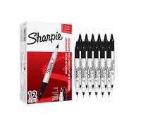 Sharpie Twin Tip Fine tip Black 12pc(s) permanent marker
