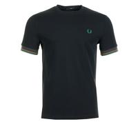 Fred Perry Mens Regular Fit Twin Tipped Cuff T-Shirt - Colour: 608 Navy - Size: Medium