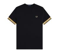 Twin Tipped Cuff T-Shirt- male- Fred Perry- T-Shirts- Black- M- Tops M