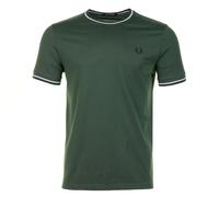 Twin Tipped T Shirt Court Green Snow White Navy, Medium