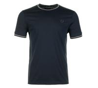 Twin Tipped T Shirt Court Navy Warm Oat Brown Tobacco, XL