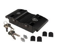 Twin trap closure compact 152 x 78 x 31.5 cm, die-cast aluminium, powder-coated, black, 8, 10, with cylinder or pan head screws M6, type I/B