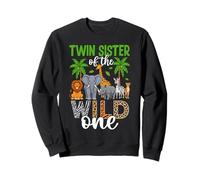 Twin Twin Sister of the Wild One Jungle Safari Animal Sweatshirt