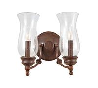 Twin Wall Light - Sconce - Heritage Bronze - LED E14 60W Bulb