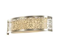 Twin Wall Light Sconce Silver Leaf Patina LED E27 100W Bulb