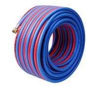 Twin Welding Torch Hose, 2-Pack 8mm Oxygen Acetylene LPG Twin Hose Set With M16 Brass Connectors Red Blue 5m-50m(30m)