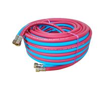 Twin Welding Torch Hose, Welding Hose 8mm PVC Twin Air Multicolor Copper Fitting Multiple Sizes(30 Meter)