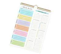 Twin Wire Binding Meal Planner Notebook Weekly Meal with 52 Sheets Lined for Tracking Breakfast Dinner Balanced Diet