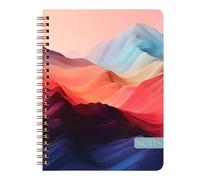 Twin-wire binding notebook 160 pages lined to write college with a width of 6.5x8.3 inches