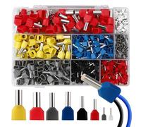 Twin Wire End Ferrules Set, Twin Wire End Ferrules Set with Assortment Box, Insulated Double Wire Ferrules, Cable End Ferrules for Secure Wire Connections, 750 Pieces