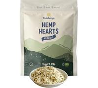Twinbergs Organic Shelled Hemp Seeds 1KG - Raw, Hulled Hemp Hearts | Superfood With Omega 3 & 6 for Smoothies, Baking & Protein Boost