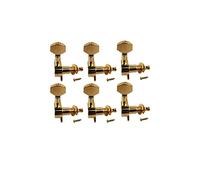 Twinbuys Musiclily 6-in-line Sealed Electric Guitar String Tuning Pegs Keys Machine Head Tuners Set Right Hand for Fender Stratocaster Tele Guitar ,Gold