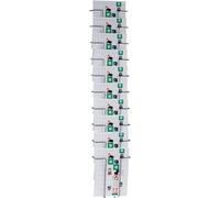 Twinco 5150-8 A4 Wall Mounted Holder with 10 Pockets - Silver