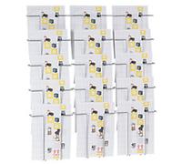 TWINCO A4 Literature Display Wall Mounted Silver 71 x 10 x 78 cm