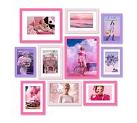 TWING 10 Pack Picture Frames Collage Wall Decor, Gallery Wall Color Picture Frame Set for Wall or Tabletop Display, Multi Sizes with Two 8x10, Five 5x7, and Three 4x6 Photo Frames