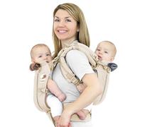 TwinGo Carrier - Air Model - Neutral - Great for All Seasons - Breathable Mesh - Fully Adjustable Tandem or 2 Single Baby Carrier for Men, Woman XS-XXL - Twins and Babies 10-45 lbs