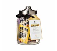 Twinings Black Tea Selection Filled Jar - 30 Tea Bags - Small Ribbed Glass Jar - Filled With Black Tea - Black Tea Gift