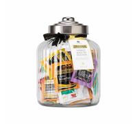 Twinings Black Tea Selection Filled Jar - 70 Tea Bags - Small Ribbed Glass Jar - Filled With Black Tea - Black Tea Gift