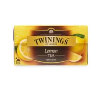 Twinings - Black Tea with Lemon - International Blend - 25 Envelopes - Bright Citrus Flavoured Black Tea