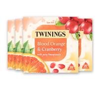 Twinings Blood Orange, Cranberry & Pomegranate Fruit Tea, 80 Tea Bags (Multipack Of 4 X 20 Tea Bags)