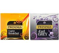 Twinings Bundle English Breakfast and Earl Grey Envelope 2 x 50