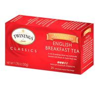 Twinings, Classics, English Breakfast Tea, Decaffeinated, 25 Tea Bags, 1.76 oz (50 g)