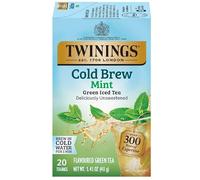 Twinings, Cold Brewed Iced Tea, Green Tea with Mint, 20 Tea Bags, 1.41 oz (40 g)