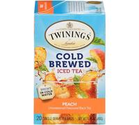 Twinings, Cold Brewed Iced Tea, Peach, 20 Tea Bags, 1.41 oz (40 g)