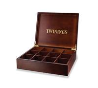 Twinings Deluxe Wooden Tea Box - Empty Tea Box - 12 Compartments - Twinings Tea Gift Box - Holds Up To 144 Tea Bags