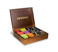 Twinings Deluxe Wooden Tea Box - Twinings Tea Filled Box - 12 Compartments - Twinings Tea Gift Box - Holds Up To 144 Tea Bags