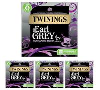 Twinings Earl Grey Tea | Full & Fragrant Earl Grey Tea Bags | Bergamot & Lemon Flavoured Black Tea Blend | Large Pack 120 Biodegradable Tea Bags (Pack of 4)