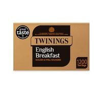 Twinings English Breakfast Black Tea, 1200 Tea Bags Bulk Pack | Black Tea, Full Bodied Blend, Well Rounded, No Added Flavourings, Biodegradable Tea Bags, Heat Sealed Tea Bags