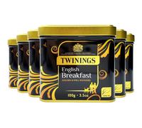 Twinings English Breakfast Loose Tea in Tin 600g (Multipack of 6 x 100g tins)