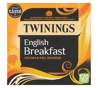Twinings English Breakfast Tea | Golden, Well Rounded & Full Bodied Black Tea | Large Pack 120 Biodegradable Tea Bags