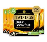Twinings English Breakfast Tea, 4 x 80 Biodegradable Plant-Based Tea Bags