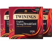 Twinings English Strong Breakfast Tea, 480 Tea Bags (Multipack of 3 x 160 Tea Bags)