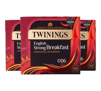 Twinings English Strong Breakfast Tea, 480 Tea Bags (Multipack of 3 x 160 Tea Bags)