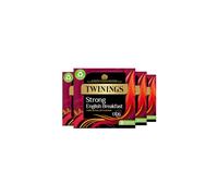 Twinings English Strong Breakfast Tea | Bold, Lively & Full of Flavour Black Tea | Multipack Bulk Buy, 320 (4 x 80) Biodegradable Tea Bags