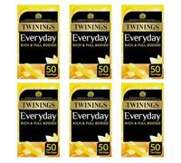 Twinings Everyday Black Tea - 6 Boxes of 50 Bags (300 Bags) - 100% Black Tea