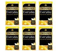 Twinings Everyday Black Tea - 6 Boxes of 50 Bags (300 Bags) - 100% Black Tea