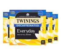 Twinings Everyday Decaf Tea | Classic Blend, Rich & Well Rounded Decaffeinated Black Tea | Multipack Bulk Buy, 320 (4 x 80) Biodeg