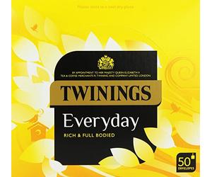 Twinings Everyday Tea Enveloped Tea Bags, 6 Boxes of 50 Individually Wrapped Tea Bags