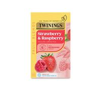Twinings Fruit & Herbal Tea - Strawberry & Raspberry Tea - 4 x 20 Tea Bags - Caffeine Free Tea - Sugar Free Tea Bags